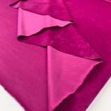 Velour Poly Cotton Fabric Venus Cerise R Folds