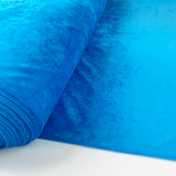 Velour Poly Cotton Fabric Venus Cerulean Bolt