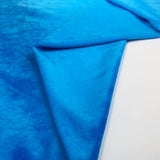 Velour Poly Cotton Fabric Venus Cerulean Folds