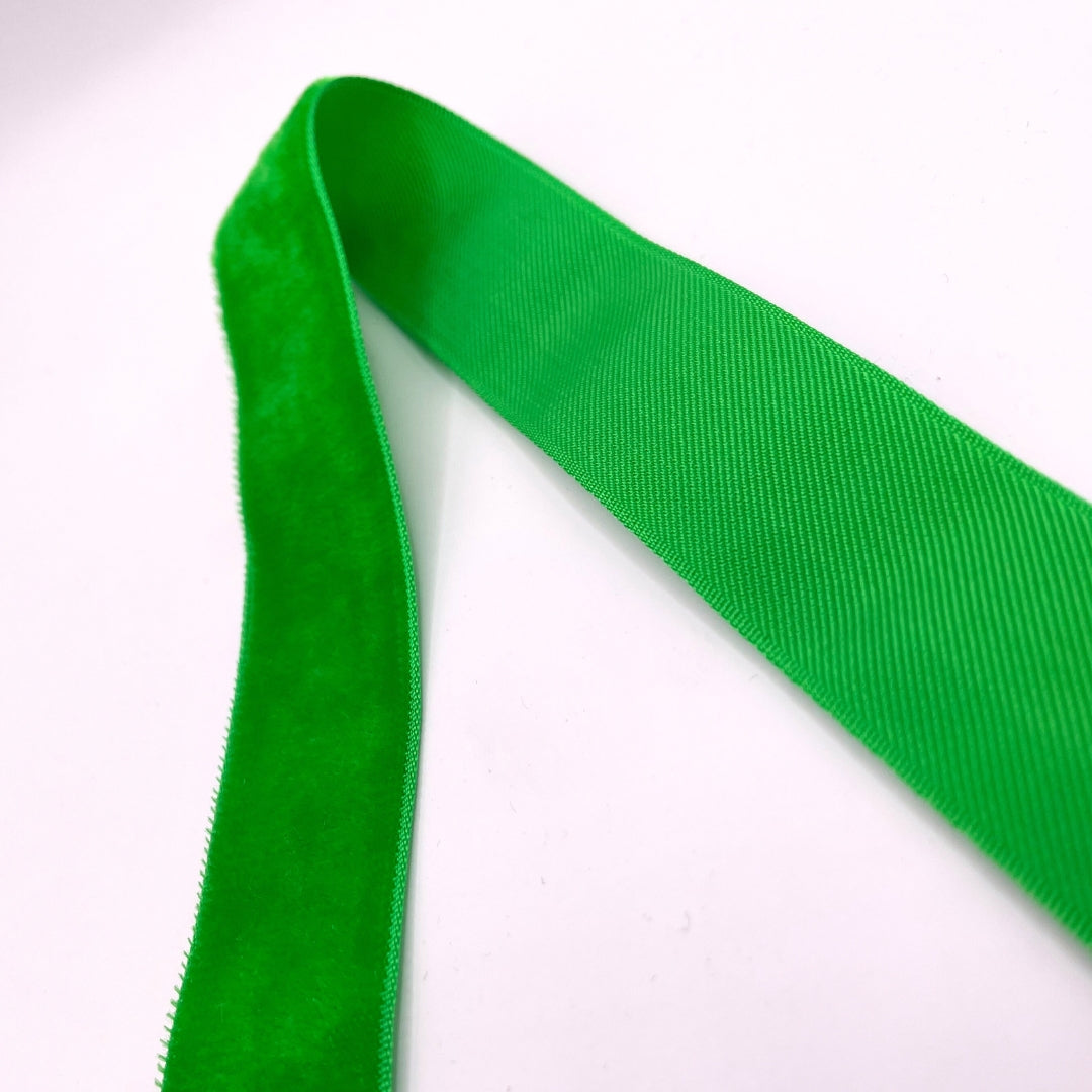 Velvet Ribbon Trim Green