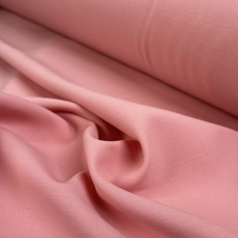 Vestito Rossa Wool Elastane Italian Pink Stretch Woven Suiting Fabric