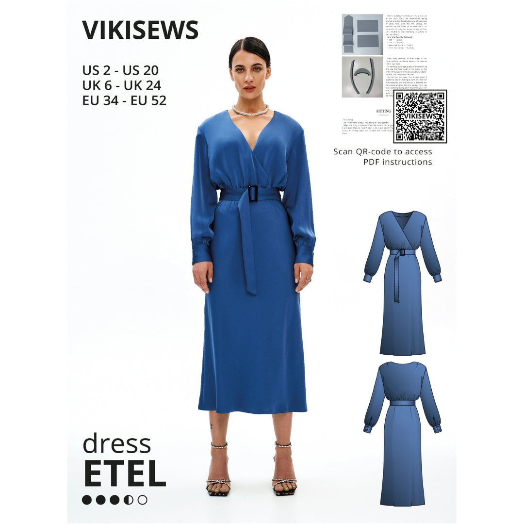 Vikisews Etel Dress Sewing Pattern Cover