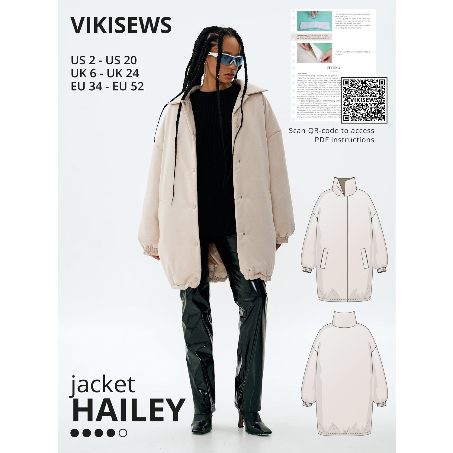 Vikisews hailey jacket pattern cover
