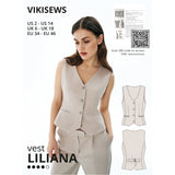 Vikisews Liliana Vest Sewing Pattern Cover