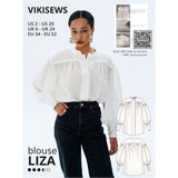 Vikisews Liza Blouse Sewing Pattern Cover