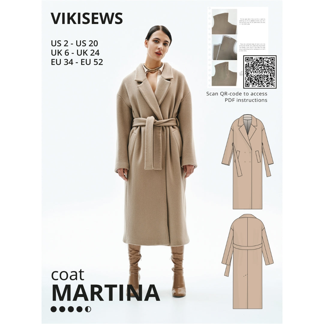 Vikisews Martina Coat Sewing Pattern Cover