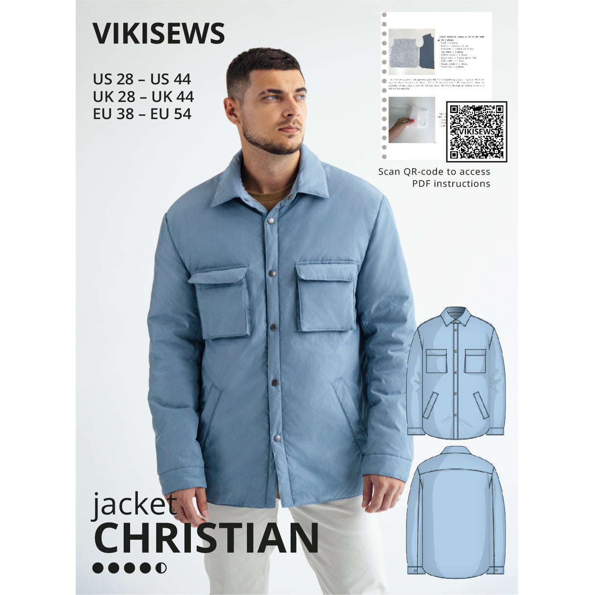 Vikisews Men S Christian Jacket Pattern Cover
