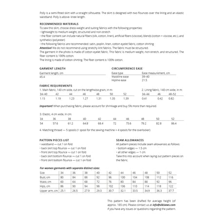 Vikisews polly skirt size guide 1