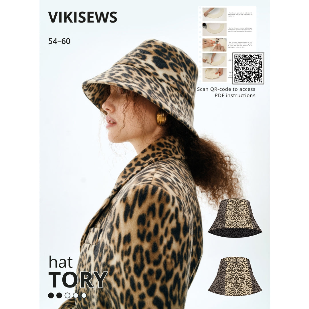 Vikisews Tory Bucket Hat Pattern Cover