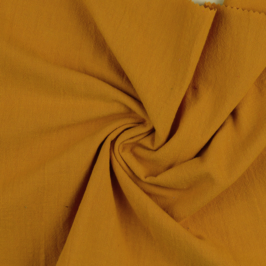 Vintage Cotton Mustard Oeko Tex Dressmaking Fabric Twist