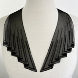 Vintage Embroidered Organza Collar Lady Rosamund Black 2