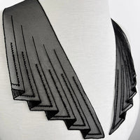 Organza Embroidered Collar - Lady Rosamund - Black
