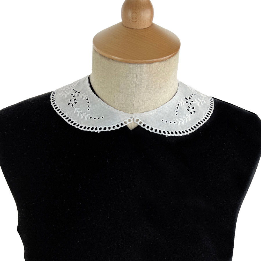 Vintage Floral Embroidered Cotton Collar Tinkerbell