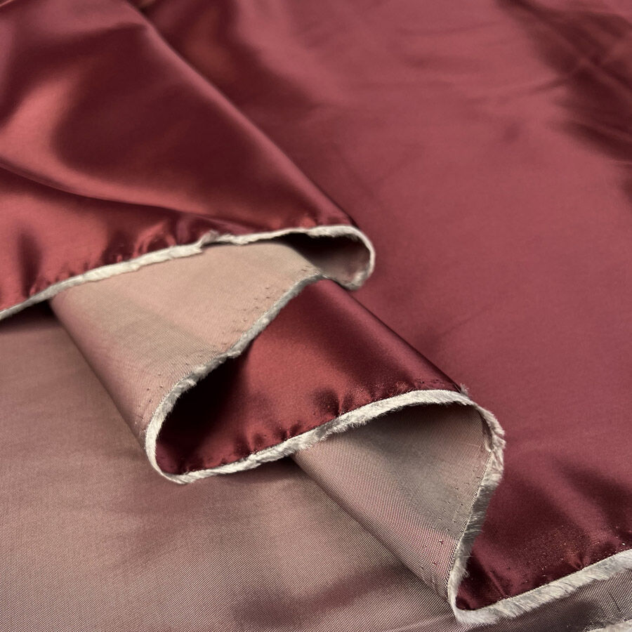 Viscose Acetate Lining Wine Red Woven Tailors Suit Dress Fabric Fold