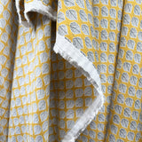 Viscose Challis Aspen Ochre Yellow White Leaf Print Lightweight Dress Fabric Fold D8E63961 203A 43Ef 8A16 C5Acd9D37067