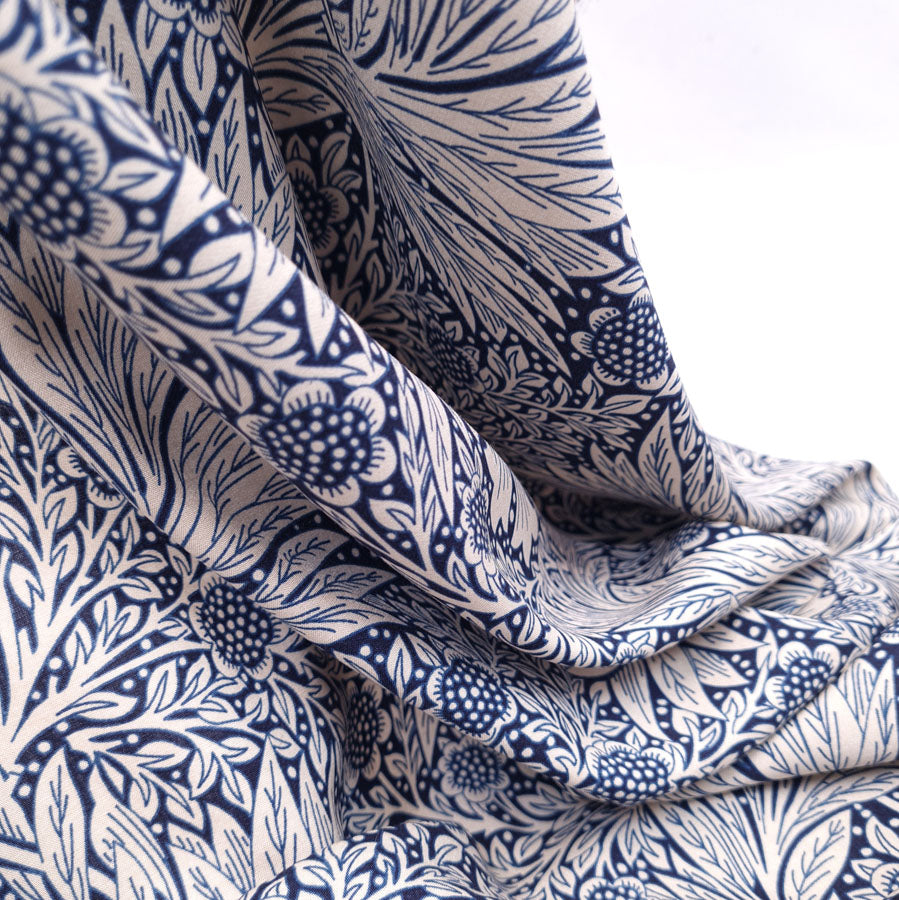 Viscose Challis Billy Floral Close Up