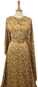 Viscose Challis Dressmaking Fabric Callie Autumn Brown Dress