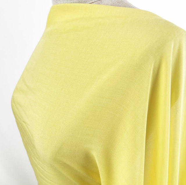 Viscose Dress Fabric Lemon Voile Yellow Side