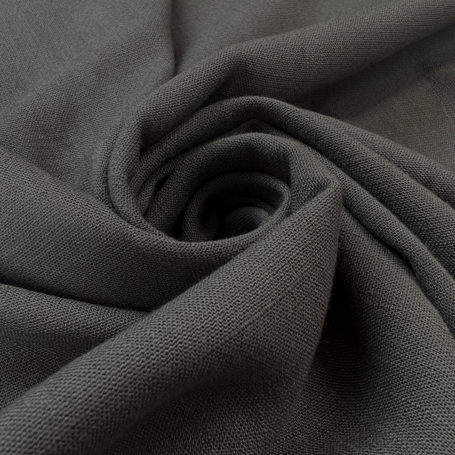Viscose Elastane Linen Look Dress Fabric Honister Grey Twist 2