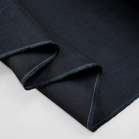 Viscose Fine Rib Trouser Fabric What Goes Around Navy Fold