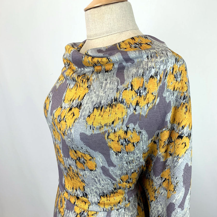 Viscose Jersey Milliblu Abstract Ochre Bust