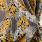 Viscose Jersey Milliblu Abstract Ochre Close Up