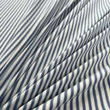 Viscose Jersey Pale Blue Stripe White Lycra Stretch Knit Fabric