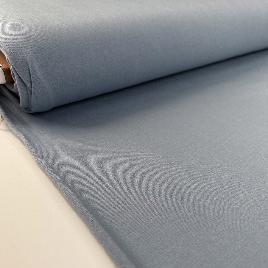 Viscose Jersey Powder Blue Elastane Plain Knit Fabric Bolt