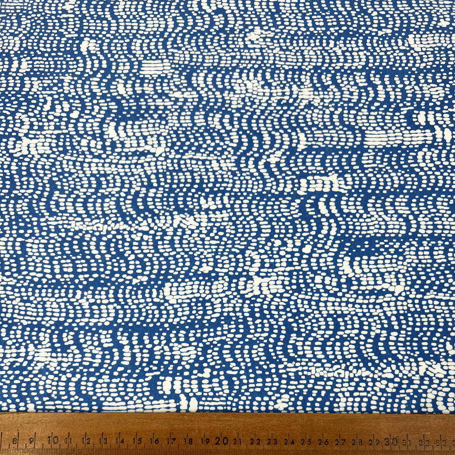 Viscose Jersey Wavy Blue Ruler