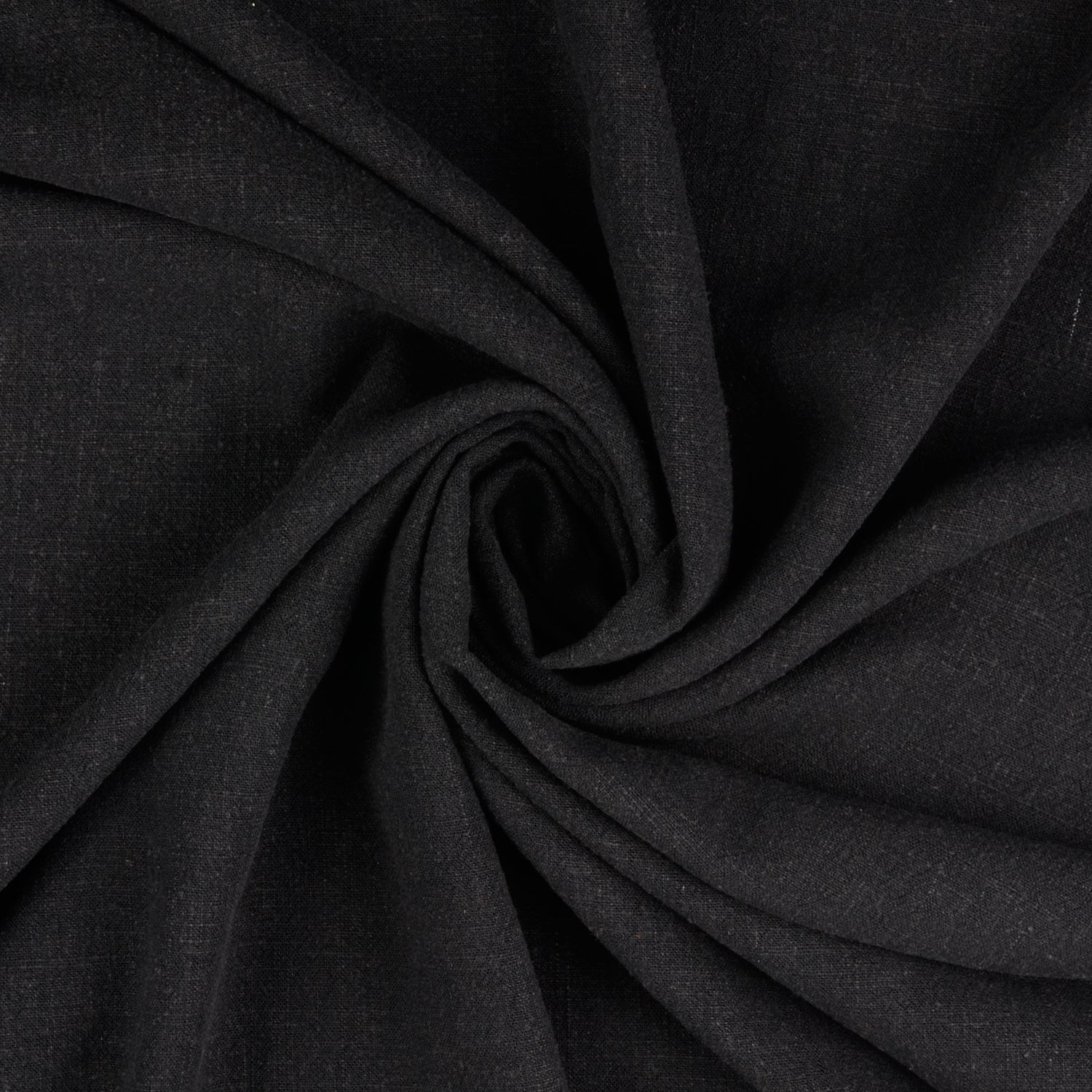 Viscose Linen Blend Dress Fabric Hector Black Twist