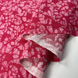 Viscose Pink Batik Challis Abstract Dress Fabric Fold