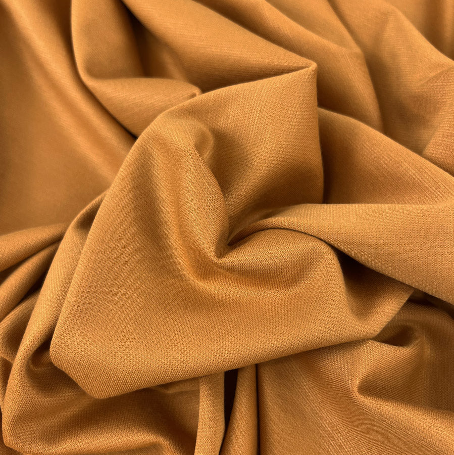 Viscose Poly Elastane Fabric Changing Times Mustard Ponte