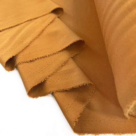 Viscose Poly Elastane Fabric Changing Times Mustard Ponte Fold