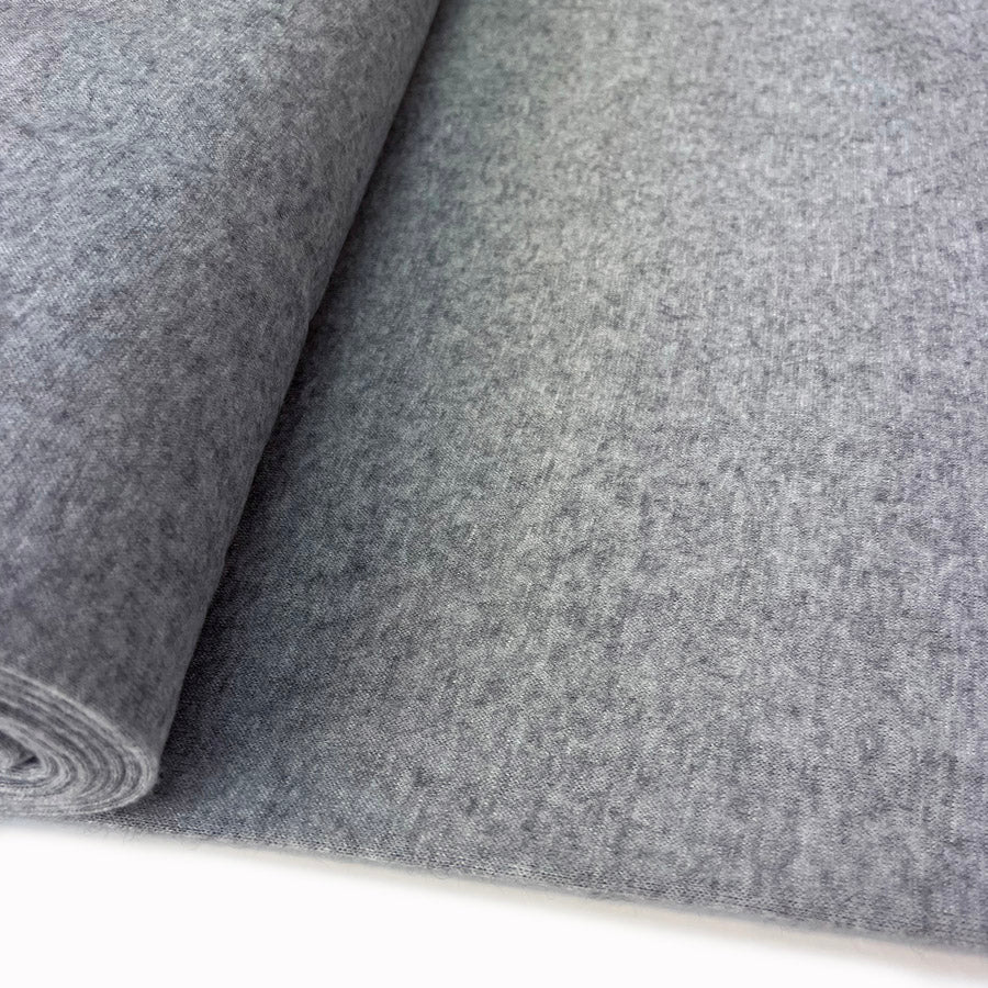 Viscose Polyamide Fine Knit Double Face Dressmaking Fabric Black And Grey Bolt