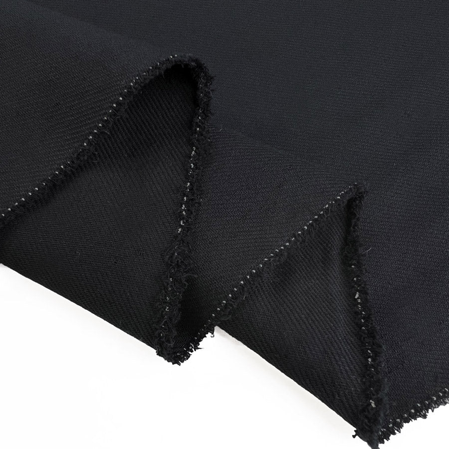 Viscose Suiting Black Italian Soft Woven Fabric Fold