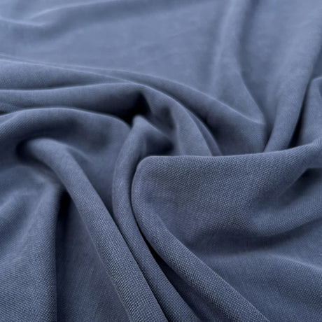 Viscose Tencel Finish Blue Polyester Plain Soft Pique Knit Leisure Wear Fabric