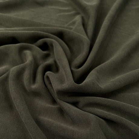 Viscose Tencel Finish Green Polyester Plain Soft Pique Knit Leisure Wear Fabric