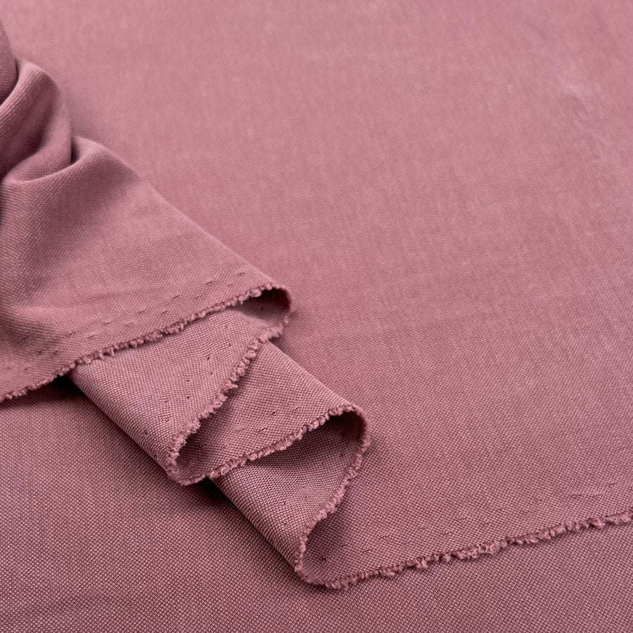Viscose Tencel Finish Pink Polyester Plain Soft Pique Knit Leisure Wear Fabric Fold