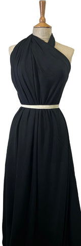 Viscose Twill Black Dress Fabric Mannequin