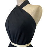 Viscose Twill Black Dress Fabric Side