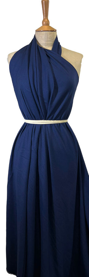 Viscose Twill Navy Dress Fabric Mannequin
