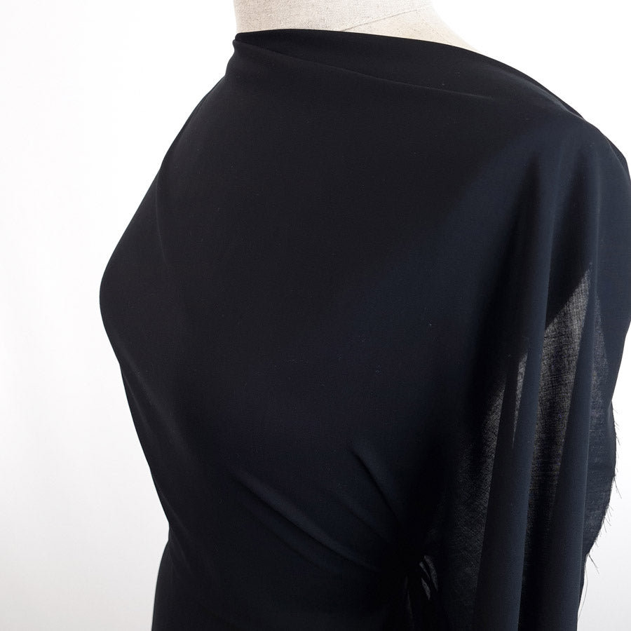 Viscose Voilet Dress Fabric Black All Saints Side