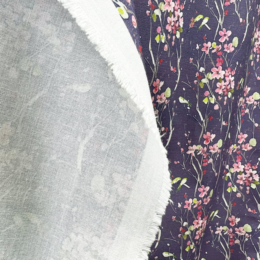 Voyage Armathwaite Blossom Heather Morlich Cotton Dress Fabric Drape