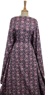 Voyage Armathwaite Blossom Plum Ness Poplin Cotton Dress Fabric Mannequin