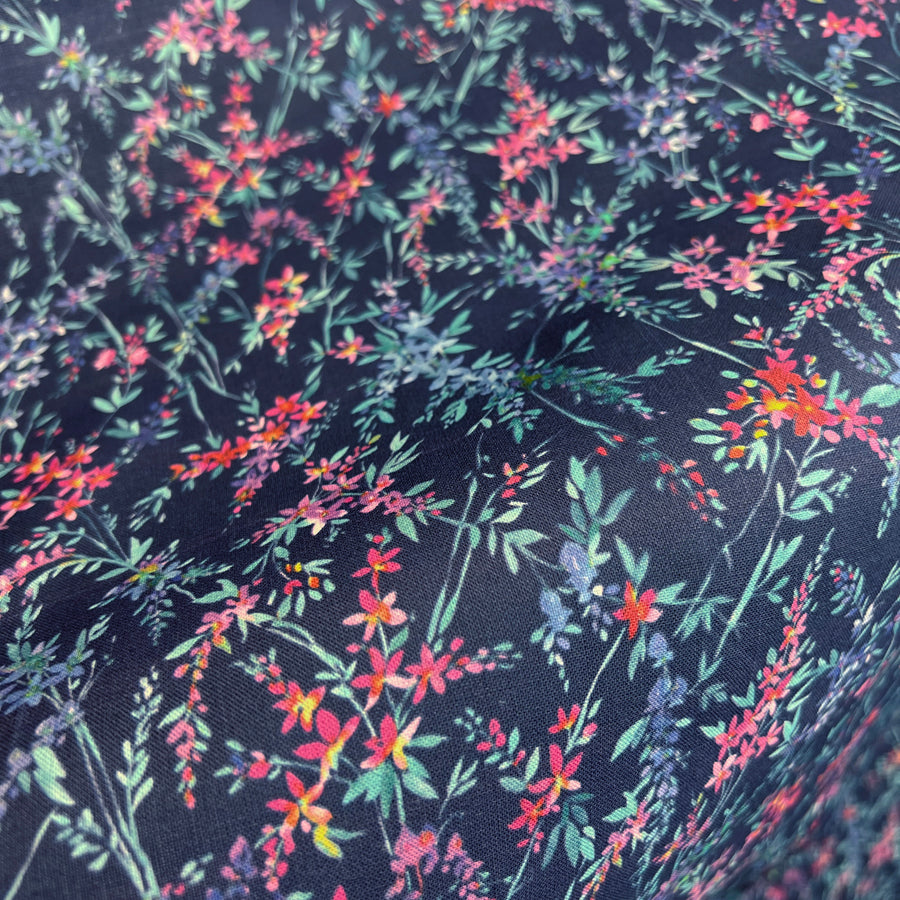 Voyage Orivietta Topaz Navy Morlich Cotton Dress Fabric