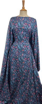 Voyage Orivietta Topaz Navy Morlich Cotton Dress Fabric Mannequin