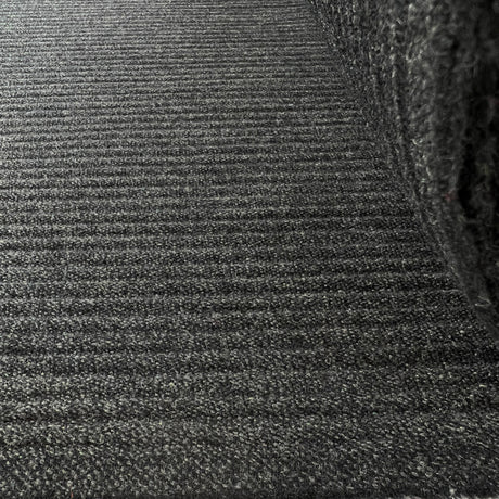Waffle Grater Black Charcoal Ribbed Wool Suiting Fabric Roll