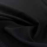 Waffle Wool Coating Black Nylon Woven Pattern Fabric
