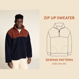 Wardrobe By Me Mens Zip Up Sweater Sewing Pattern Cover
