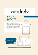 Wardrobe By Me Mens Zip Up Sweater Sewing Pattern Cover 2